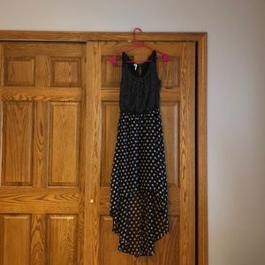 Polka-dot high/low dress (s)